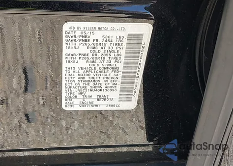 2016 Infiniti Qx70 z USA, uszkodzony, nr VIN JN8CS1MU4GM130090